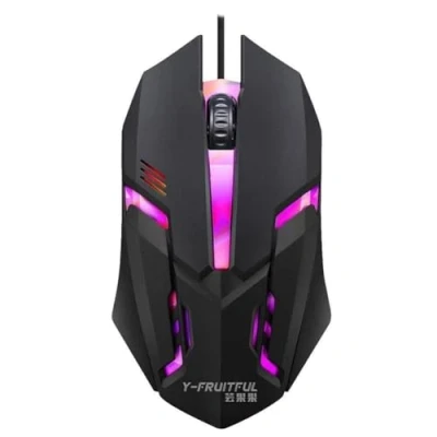 Image de ZOHIKO Souris de jeu filaire USB 5500 dpi réglable 7 boutons rétroéclairés LED pour ordinateur portable ergonomique S9g5 sans fil