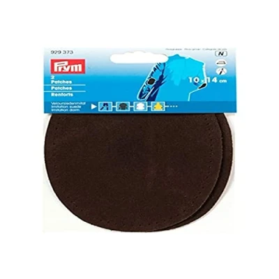 Image de Prym 14 x 10 cm LOT DE 2 patchs en imitation daim pour repasser/sewing on, marron foncé