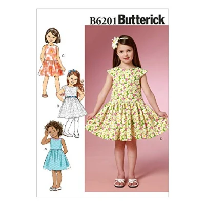 Image de Butterick Patterns 6201 CL, Robe pour Enfants/Filles Tailles 36738