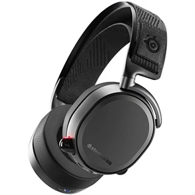 Image de SteelSeries Arctis Pro Wireless Casque Gaming Pilotes d’enceintes haute résolution Sans fil double (2,4 G &amp; Bluetooth) Système à batteries doubles Noir