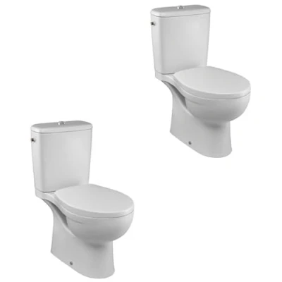 Image de JACOB DELAFON Lot de 2 WC à poser sans bride Patio + abattant