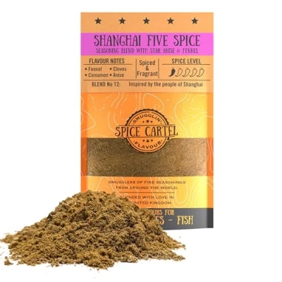 Image de Spice Cartel&#039;s Shanghai Five Spice. Mélange artisanal chinois 5 épices inspiré de Shanghai. Donnez vie à vos sautés avec le goût la Chine. Fabriqué main amour au Royaume Uni.