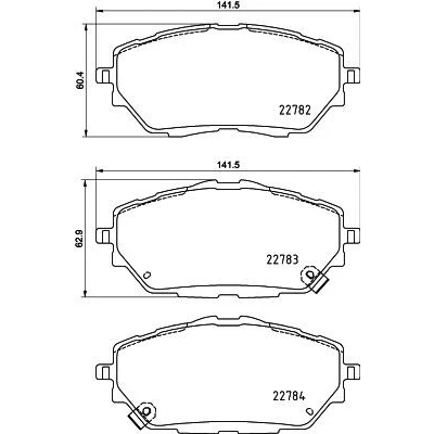 Image de HELLA 8DB 355 037 761 Jeu de plaquettes frein avec indicateur d&#039;usure accessoires TOYOTA: C HR, Corolla XII Break, 3/5 portes