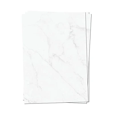 Image de Presentou Lot de 50 feuilles Papier à lettre imprimé des deux côtés 120 g motif Pour certificats, menus, lettres d&#039;amour (marbré, feuilles)