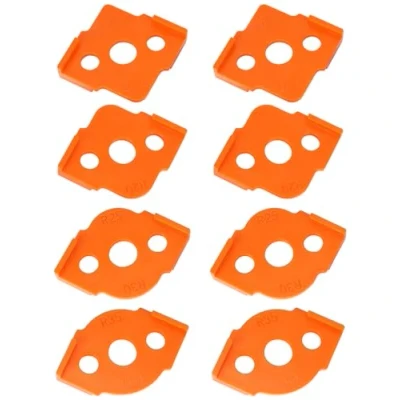 Image de QWORK® 8 Pièces Gabarits de Défonceuse à Rayon, R5 R10 R15 R20 R25 R30 R35 R40 Gabarit, Rapide pour le Travail du Bois Gabarit Defonceuse a Sur Table en ABS Coins Arrondis