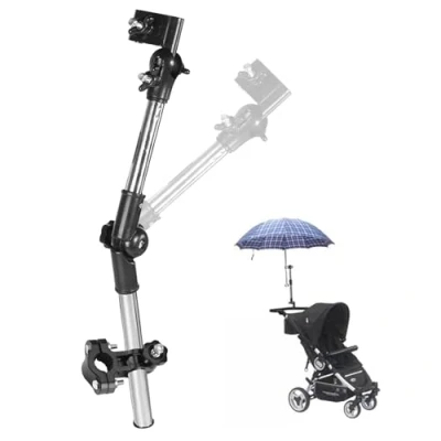 Image de Porte Parapluie Pour Bicyclette, 360 Ajustable Poussette Fauteuil Roulant, Poussette, Chaise