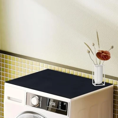 Image de Housse de Protection Machine à Lave 60x60 cm a Laver en Mousse Souple Découpable pour Ou Sèche Linge, Noir