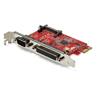 Image de StarTech.com Carte PCIe avec Port Série/Parallèle Combo PCI Express 1x DB25 Parallèle &amp; Série RS232 Contrôleur/Adaptateur Imprimante (PEX1S1P950)