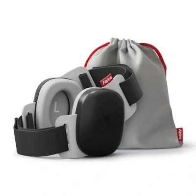 Image de Alpine New Muffy Baby 24 dB, Certifiée CE Protection Auditive Innovante pour Bébés et Enfants Jusqu’à 4 Ans, Confort Ultime, Voyages, Feux d&#039;artifice, Spectacles Noir