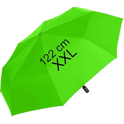 Image de Parapluie de poche XXL avec ouverture et fermeture automatique Full Class Grande toile 122 cm, Vert fluo,