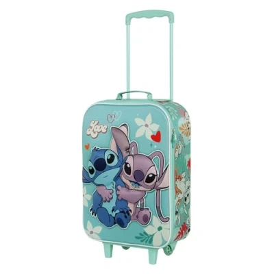Image de Karactermania LILO AND Stitch LOVE SOFT 3D Valise à roulettes pour enfants, Taille: One Size, Turquesa