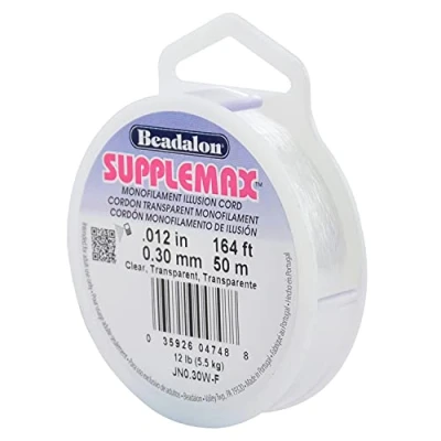 Image de Beadalon SuppleMax Illusion Cordon de perlage 0,30 mm Transparent Monofilament 50 m
