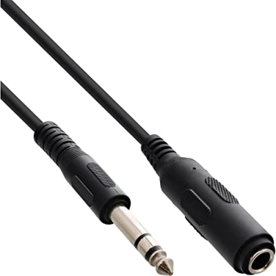 Image de INLINE Rallonge jack, 6,3mm jack mâle/fem. 5m