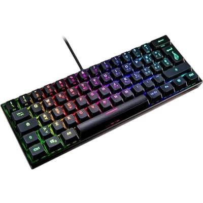 Image de Surefire Kingpin M1 Clavier de Jeu mécanique Italien à 60% Petit et Mobile RVB avec éclairage Touches 100% Anti ghosting Disposition Italienne QWERTY