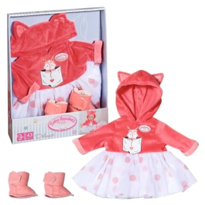 Image de Baby Annabell Deluxe Ensemble Tutu 709733 Jolie tenue douce pour les poupées de 43cm Vêtements &amp; chaussures inclus Poupée non incluse Convient aux enfants 3 ans et plus
