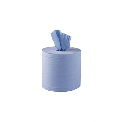 Image de Jantex Bobine bleue devidage central, alimentation centrale 2 épaisseurs (lot de 6), longueur du rouleau : 120 mètres, largeur la feuille 175 mm, usage polyvalent, accrédité CHSA, DL921