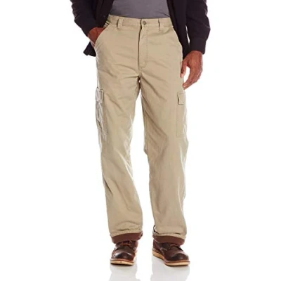 Image de Wrangler Men&#039;s Authentics Fleece Lined Cargo Pant, British Khaki Twill, 32W x 32L