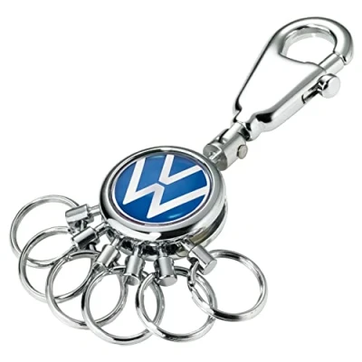 Image de TROIKA Porte clés design atelier avec mousqueton breveté, VW 90 x 25 9 mm, bleu