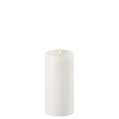 Image de Piffany Copenhagen Uyuni Lighting Pillar Bougie LED à mèche profonde 7,8 x 15 cm Cire véritable Blanc Fonction minuterie 6 heures pas de risque d&#039;incendie, suie et d&#039;odeur