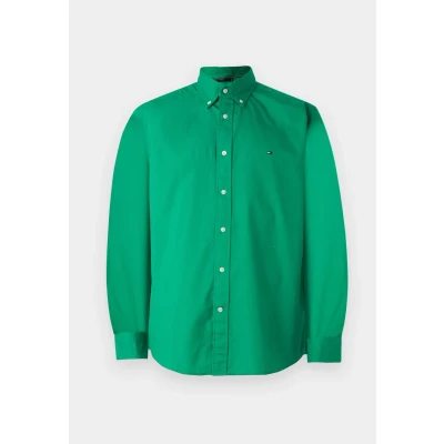 Image de Tommy Hilfiger Chemise Homme Flex Poplin Solid Regular Fit, Vert (Earth Sage), XL