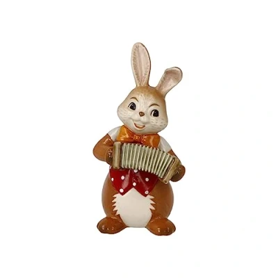 Image de Goebel Figurine de Lapin Musical Coquin, en faïence, Dimensions : 4 x 6 8 cm, 66 845 78 1