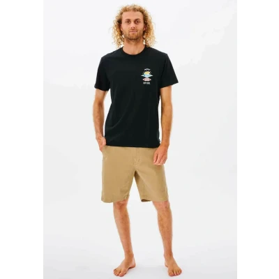 Image de Rip Curl Search ICON TEE Tshirt imprimé, Homme, Taille: Medium, Black