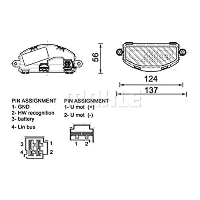 Image de MAHLE ORIGINAL ABR 155 000P Régulateur, pulseur d&#039;air habitacle