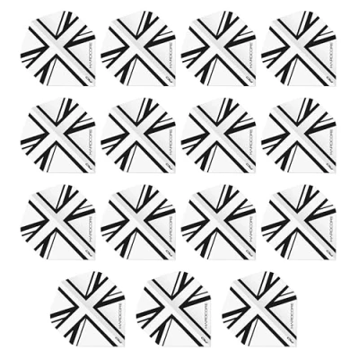 Image de RED DRAGON Hardcore XT Transparent et Noir Union Jack Extra Épais Standard Fléchettes Dart Flights 5 Jeux par Paquet (15 Vols au Total)