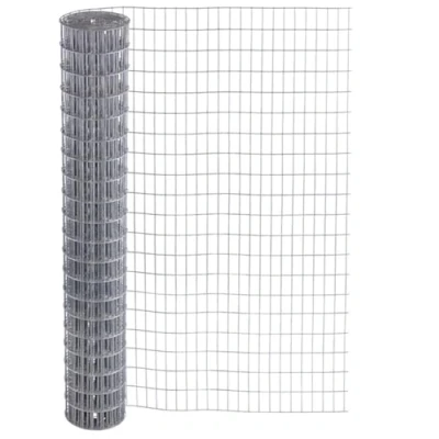 Image de Garmix Clôture martre Fil de volière Grille soudage galvanisée 25 x 50 mm (50cm, 10m, 2,1mm)