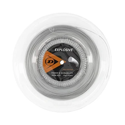 Image de Dunlop 624859 Tennis String Explosive 200 m Reel 125 mm 1 Piece Adulte Unisexe, Argent, Taille Unique