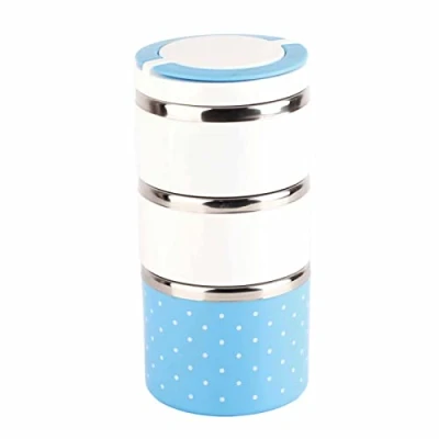 Image de termo para comida,Isolation Thermique Boîte à Lunch de Box 1/2/3 Couches Portable Isolée Thermo INOX Déjeuner Isolé Récipient Alimentaire étanche Empilable avec