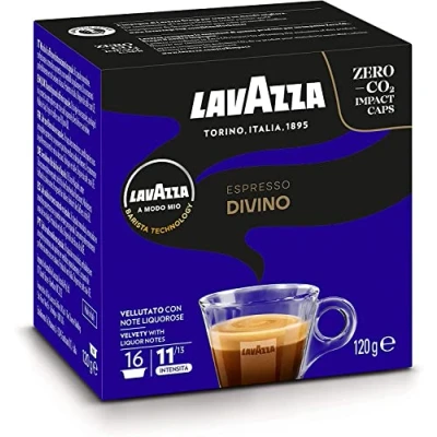 Image de Lavazza Cafe Espresso Divino Café Capsule A Modo Mio Intensité 11 100% Arabica 16 Capsules Compatibles Mio®
