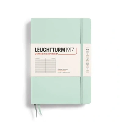 Image de LEUCHTTURM1917 367260 Carnet de notes Medium (A5), Couverture rigide, 251 pages numérotées, Mint Green, ligné