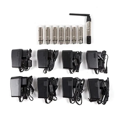 Image de DMX512 Émetteur avec 8 récepteurs sans fil 2,4 G pour bar, fête, scène, contrôle de la lumière, signal DMX fil, effets lumière