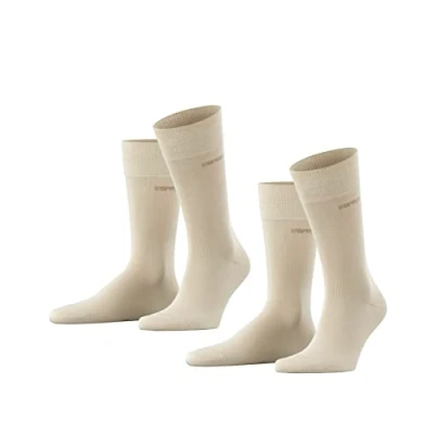 Image de Esprit Basic UNI 2PACK Everyday Casual Chaussettes, Homme, Taille: 47 50, Cream