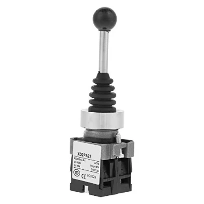 Image de Interrupteur Momentané à Manette 2NO 2 positions Retour À Ressort Monolever XD2PA22CR Diamètre De Trou Montage 22MM, Changer Source D&#039;Alimentation