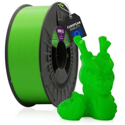 Image de WINKLE Filament PLA HD fluorescent vert électrique pour imprimante 3D 2,85 mm 1 kg Précision dimensionnelle Aspect fluo Bobine