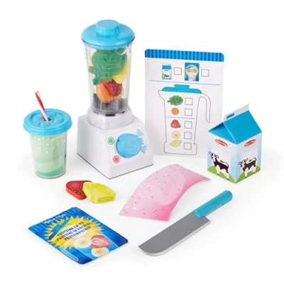 Image de Melissa &amp; Doug Ensemble mélangeur de smoothies Jeux rôle Jouet en bois 3+ Cadeau pour garçon ou fille