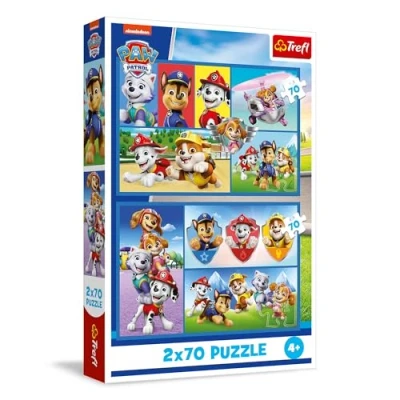 Image de Trefl 2 en 1 : Paw Patrol, La Pat’Patrouille déchire x 70 Pieces, Ensemble de Deux Puzzle pour Les Enfants à partir 4 Ans, 34441, Multicoloured