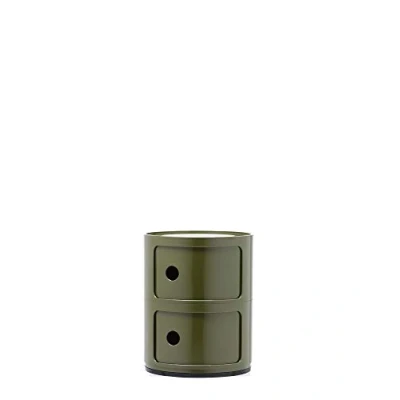Image de Kartell Componibili, Conteneur 2 éléments, Vert, Base ronde