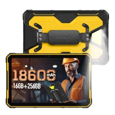Image de Ulefone Armor Pad 2 Tablette Incassable, 16Go + 256Go/TF 2To, 18600mAh / 33W, 11 Pouces, Android 13 IP68 Robust, Caméra 48MP 16MP, Étanche Double SIM, 4G LTE, NFC/GPS/OTG