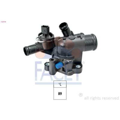 Image de FACET 7.8719 Thermostat d&#039;eau 89 Made in Italy OE Equivalent avec joint d&#039;étanchéite RENAULT: MEGANE 2, SCENIC ESPACE 4