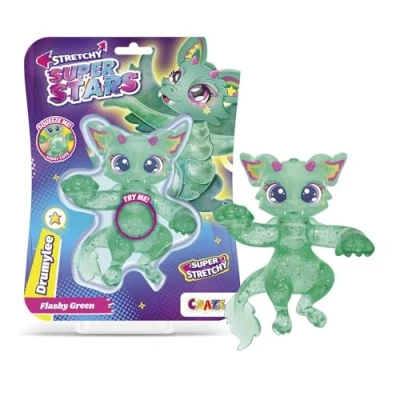 Image de CRAZE Superstars Stretchy Drumylee Figurine d&#039;action Super élastique Remplissage Slime Enfant, Extensible à Collectionner, Jumbo