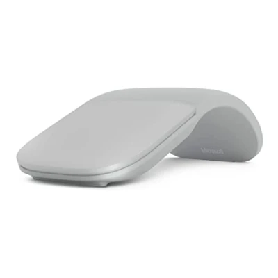 Image de Microsoft souris Arc Surface Bluetooth pour PC, ordinateurs portables compatible Windows, Mac, Chrome OS (fine, légère, transportable, tactile) Platine/gris (CZV 00002)