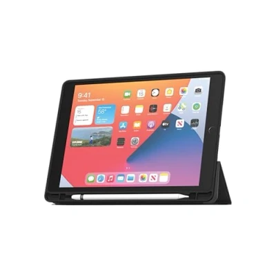 Image de Étui pour iPad Pro 11 M4 Folio Série SlimSkin avec Support Apple Pencil Noir Neuf