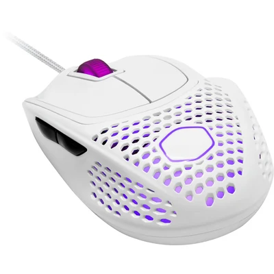 Image de Cooler Master MM720 RGB LED Claw Grip Wired Gaming Mouse Ultra Lightweight 49g Honeycomb Shell, 16000 DPI Optical Sensor, 70 Million Click Micro Switches, Smooth Glide PTFE Feet Glossy White