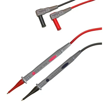Image de PeakTech TKS 2 Paire de câbles mesure flexibles pour multimètre 120 cm 4 mm 1000 V AC/DC 10 A CAT III/IV Gris
