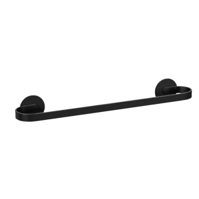 Image de WENKO Turbo Loc® Barre porte serviettes Uno Bivio Black mat, 40 cm, en aluminium, à fixer sans percer, noir