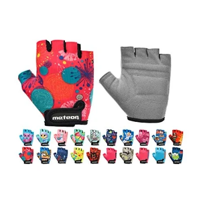 Image de Meteor Gants de Cyclisme pour Enfants, Courts Type Mitaines, avec Attache, Accessoires Protection des Mains, Rouler en Toute sécurité