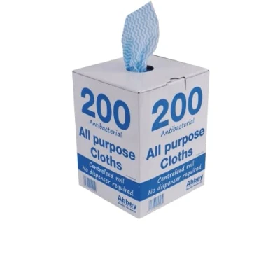 Image de Abbey Boîte de 200 chiffons tout usage Bleu
